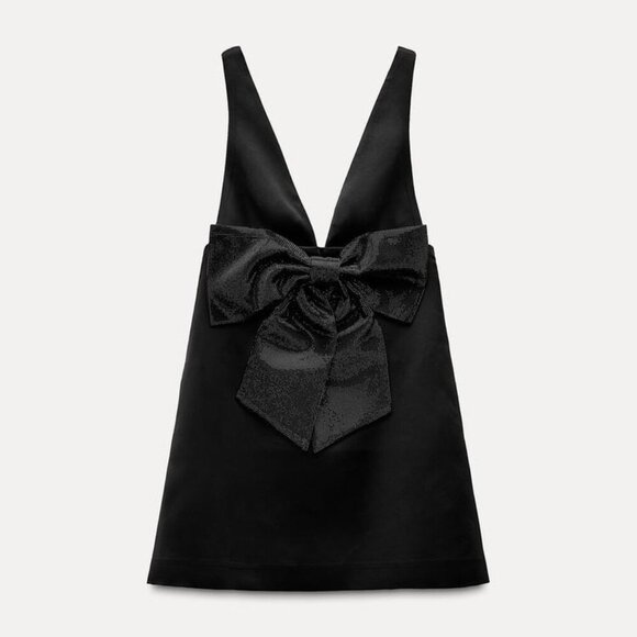 NWT ZARA RHINESTONE BOW DRESS - Picture 4 of 7